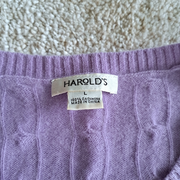 HAROLD'S Vintage Cashmere Purple Violet Sweater - Picture 3 of 7